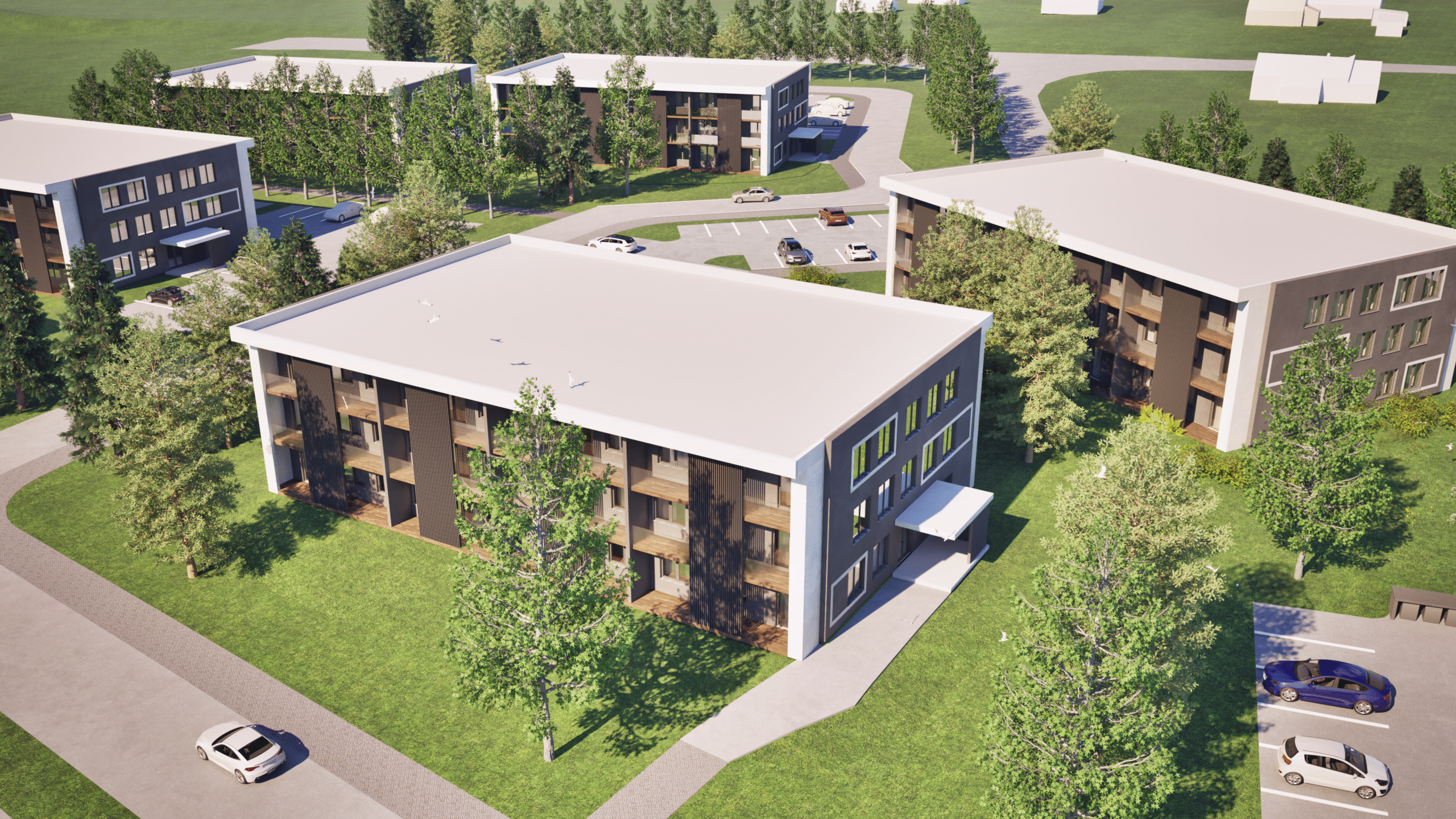 Kortermajad Ülenurmes, Aadli tänaval